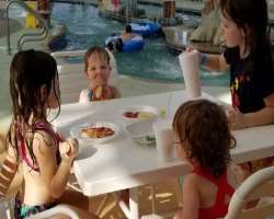 You can enjoy tasty food, coffee, or ice cream after a fully fantastic day at the park. The mouth-wetting food offered by the restaurants would double